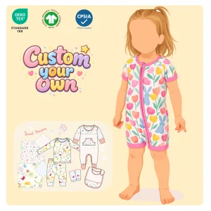 Premium Bamboo Baby Zippy Rompers Onesie Bodysuit Jumpsuit Pajamas for Newborn Infant Soft Breathable Sleepwear Supplier