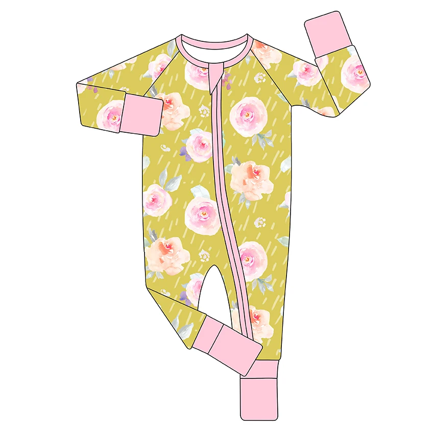 Bamboo Pajamas and Rompers for Infant and Toddler Girls Soft and Breathable Baby Jumpsuit Clothing Wholesale Supply - Image 3