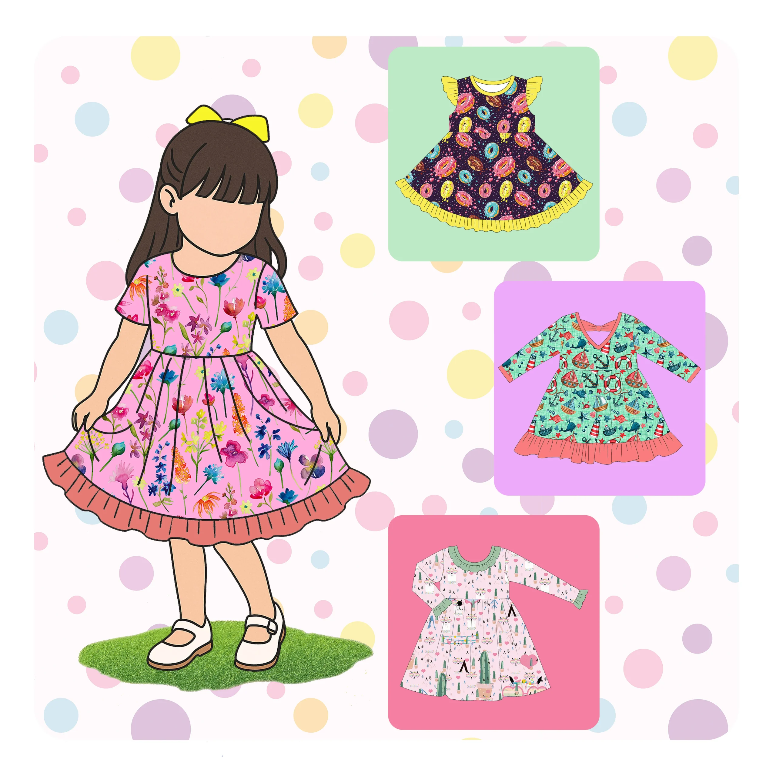 Eco-friendly bamboo kids pajamas in vibrant designs, perfect for B2B wholesale buyers seeking sustainable, soft, and durable children's sleepwear.