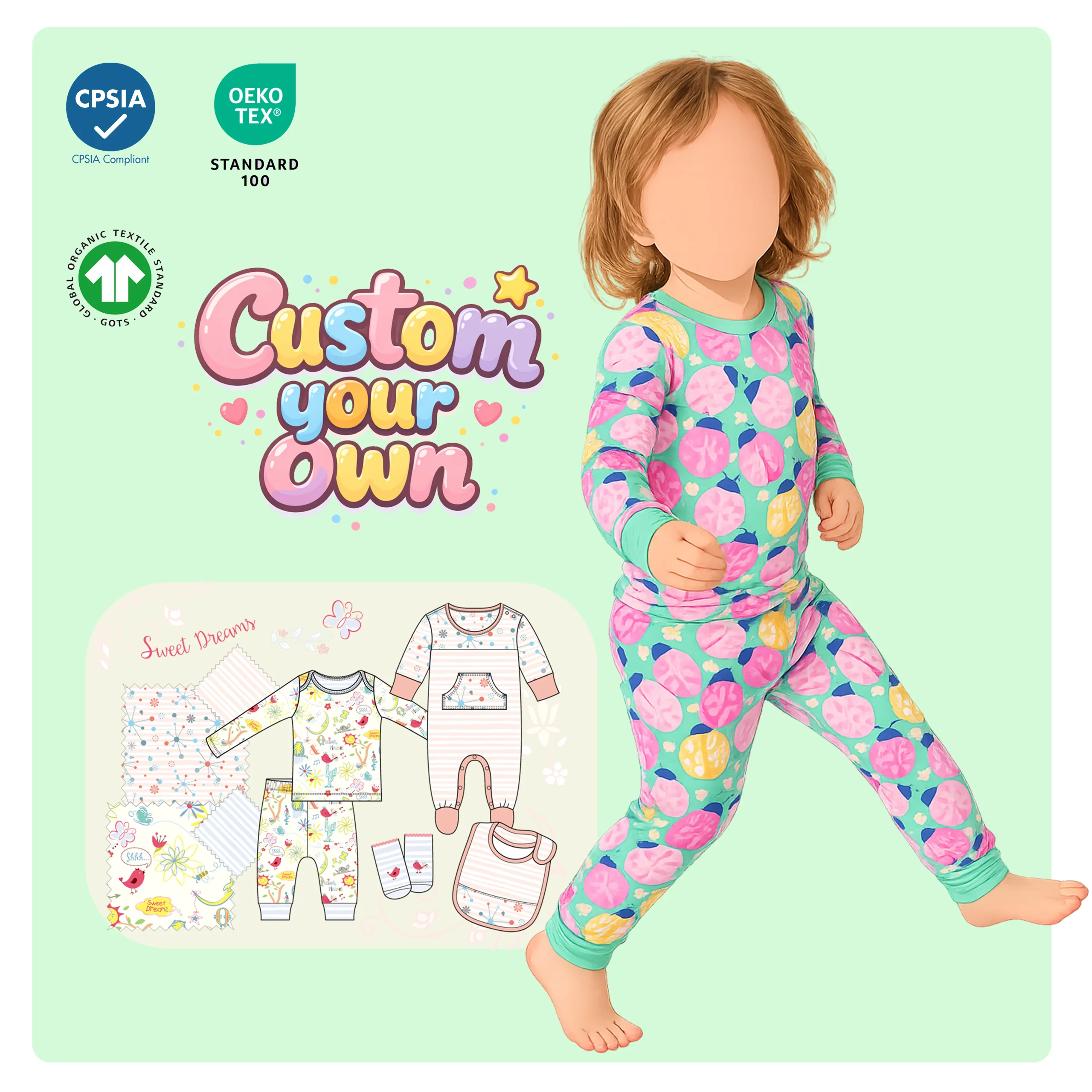 Comfortable RTS bamboo pajamas in bulk, perfect for eco-conscious retailers seeking sustainable wholesale sleepwear solutions. Soft, breathable, and stylish.
