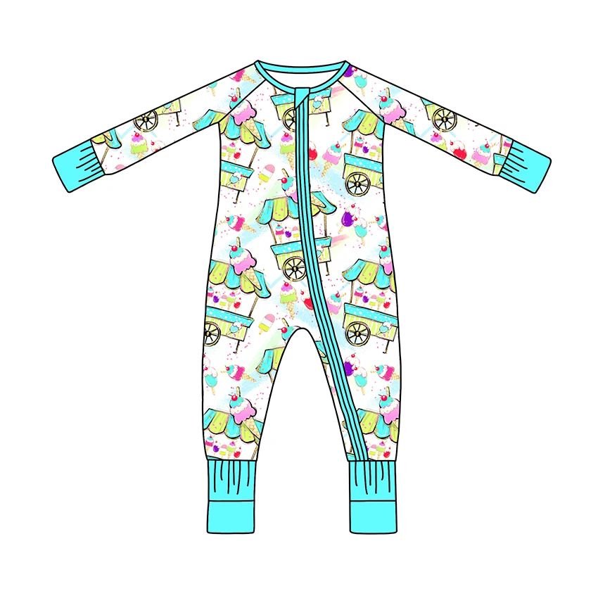 Premium Bamboo Baby Zippy Rompers Pajamas for Newborn Infant Soft Breathable Comfortable Sleepwear Custom Logo Supplier - Image 3