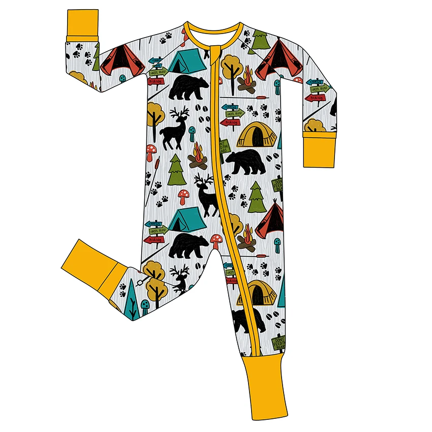 Custom Bamboo Baby Romper Wholesale Infant Clothing Soft and Breathable Rompers for Baby with Custom Print and Free Shipping - Image 3