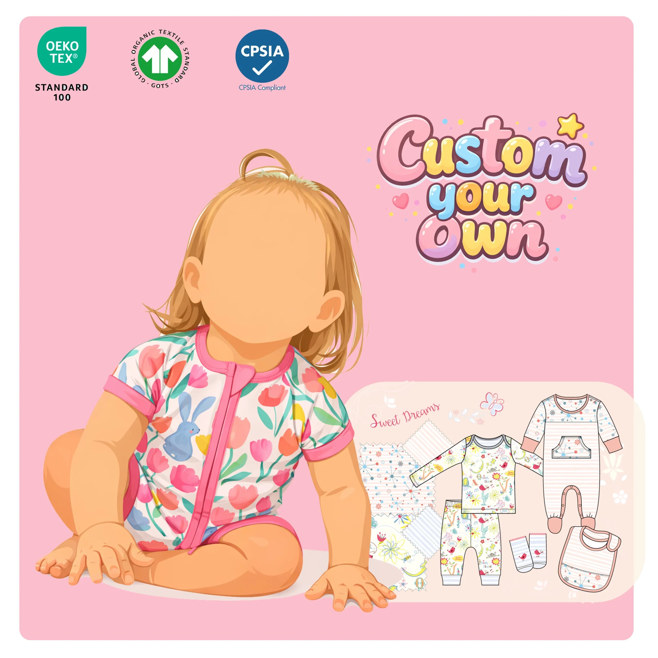 Soft Bamboo Baby Zippy Rompers Onesie Bodysuit Jumpsuit Pajamas for Newborn Infant Comfortable Breathable Clothing Manufacturer