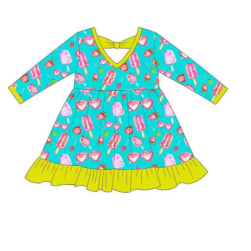 Dresses for Little Girls Kids Party and Casual Wear Brand Girl Dress up Outfits Western Dress for Girls Wholesale Clothing - Image 3