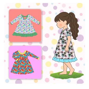 Short Sleeve Girl Dress with Milk Silk Fabric Wholesale Toddler Dresses and Skirts Soft Casual Outfits for OEM Custom Design
