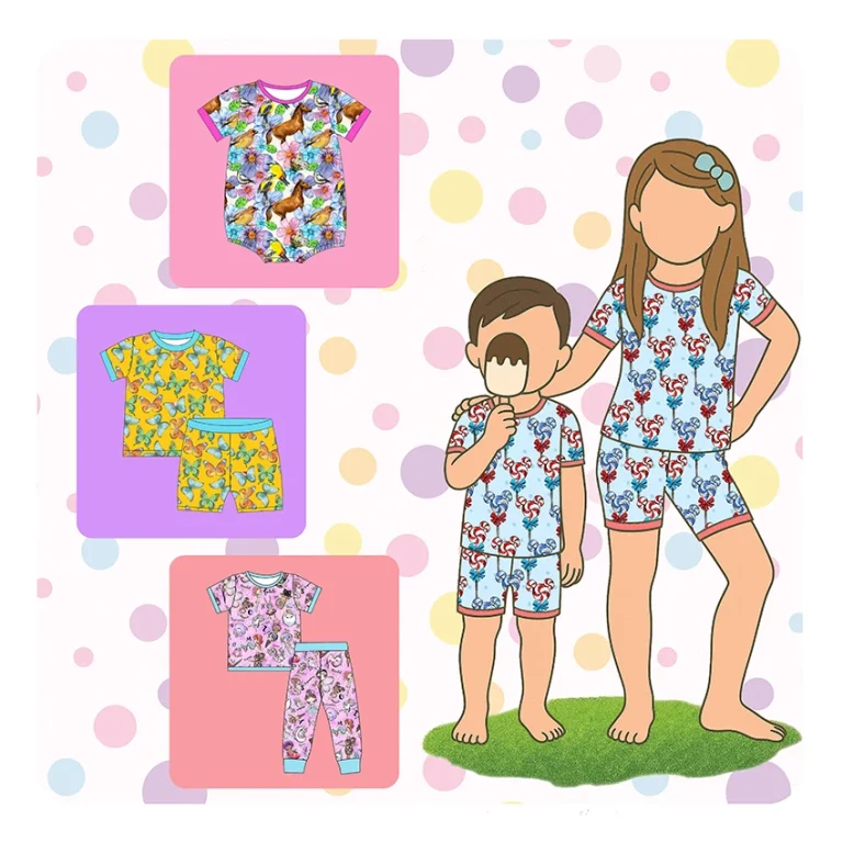 Fast Lead-Time Hunting Bamboo Kids Pajamas Full-Package Production Private Label Service