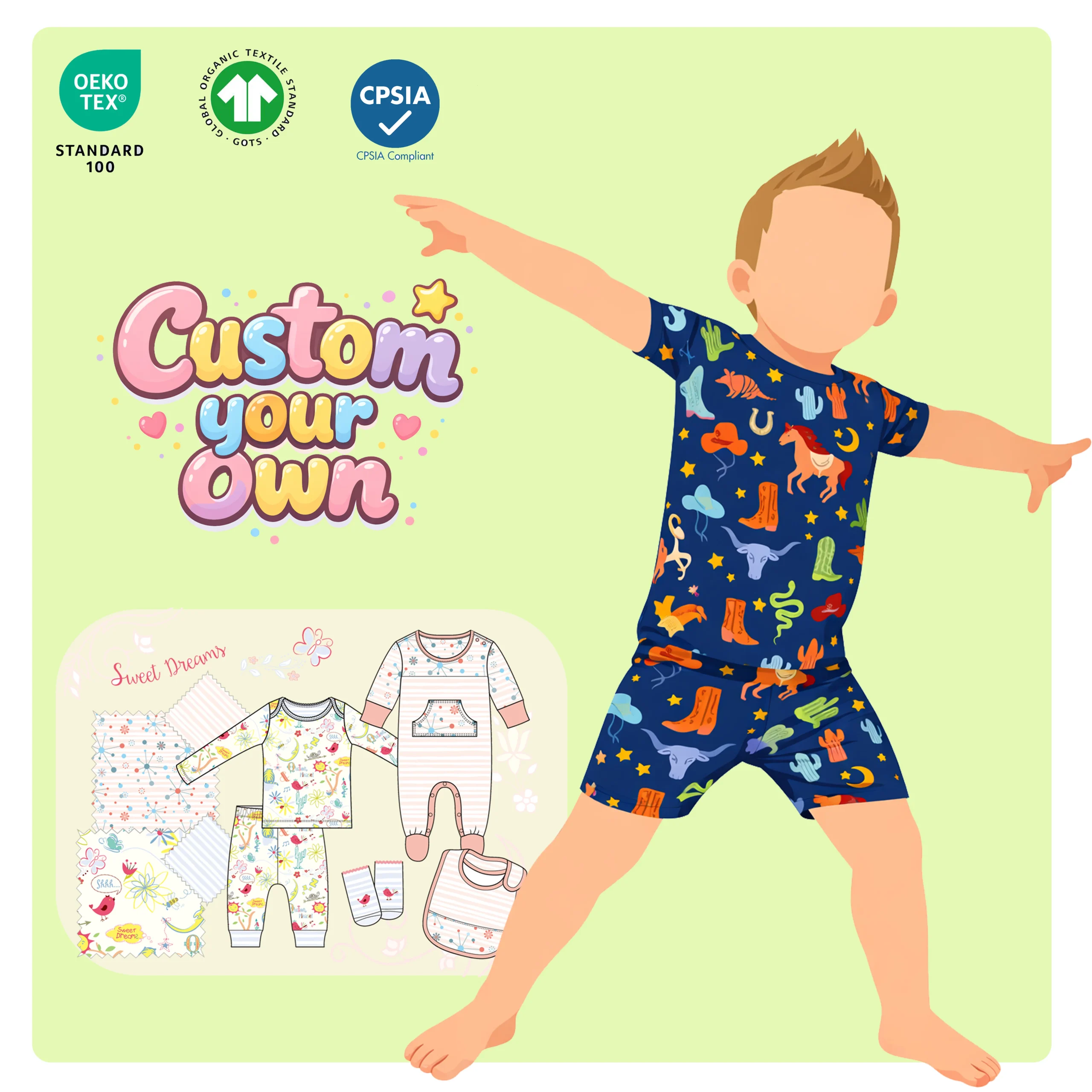 Organic Bamboo Baby Zippy Rompers Onesie Bodysuit Jumpsuit Pajamas for Newborn Infant Soft Breathable OEM Manufacturer