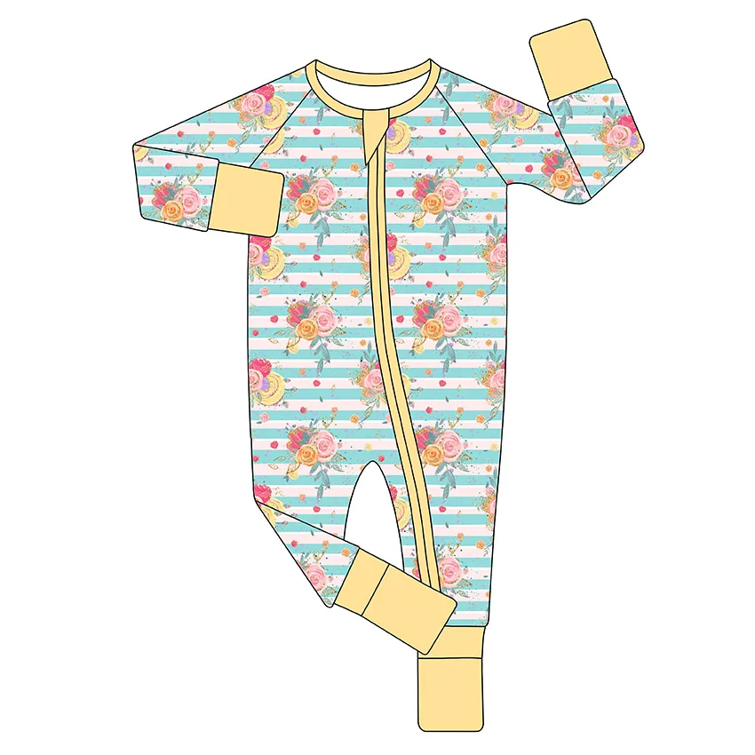 Wholesale Custom Bamboo Baby Rompers Soft and Comfortable Infant Outfit with Custom Print Baby Clothing Available Free Shipping - Image 2