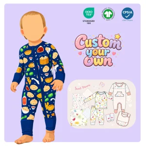 Organic Bamboo Baby Zippy Rompers Onesie Bodysuit Jumpsuit Sleepwear for Newborn Infant Soft Breathable Supplier
