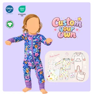 Organic Bamboo Baby Zippy Rompers Onesie Bodysuit Jumpsuit Pajamas for Newborn Infant Soft Breathable Custom Logo Supplier