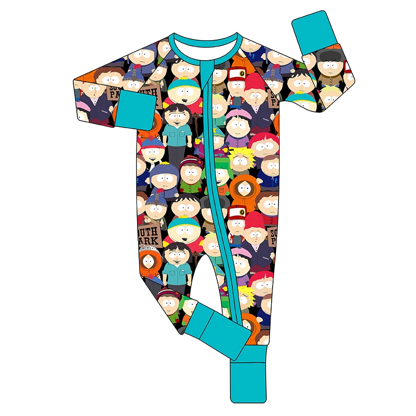 Custom Bamboo Baby Romper Pajama Set Soft and Breathable Clothing for Newborns and Infants Wholesale Romper Baby Outfit - Image 3