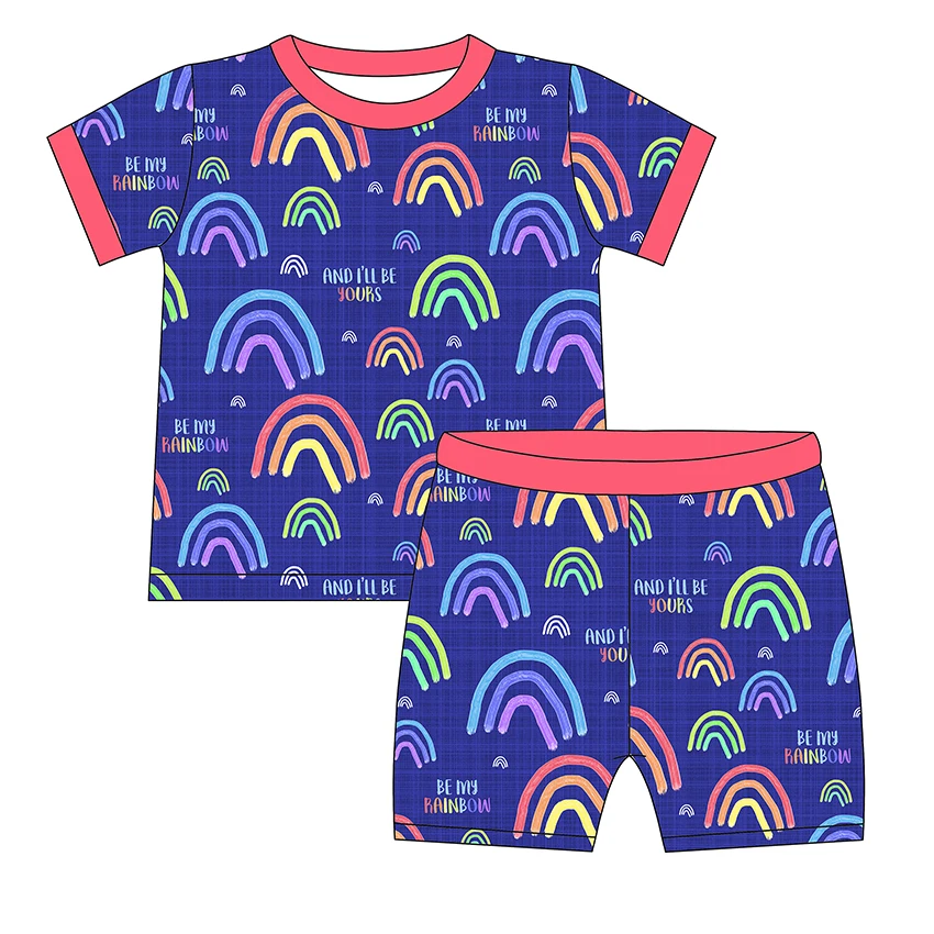 Breathable Bamboo Fiber Baby Clothes Soft Bamboo Kid Pajamas Baby Pajamas Set with Shortie Outfit Custom OEM Infant Sleepwear - Image 2