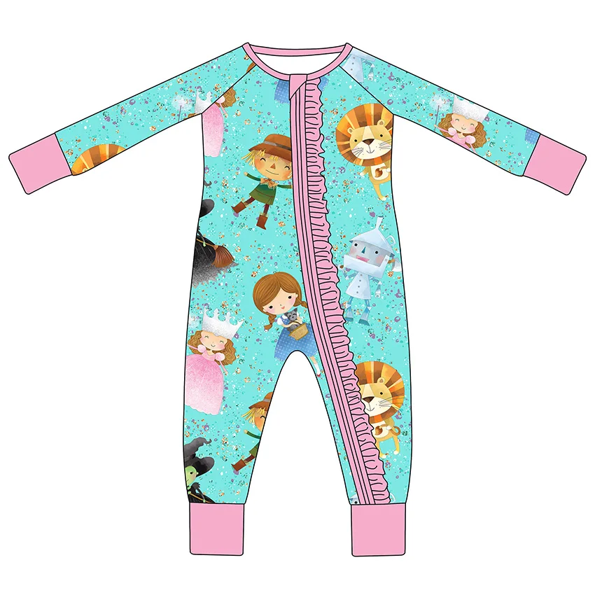 Cozy Bamboo Zippy Onesie and Pajama Set for Baby Girls Soft Organic Romper Outfit Kids Loungewear Custom Toddler Clothing OEM - Image 3