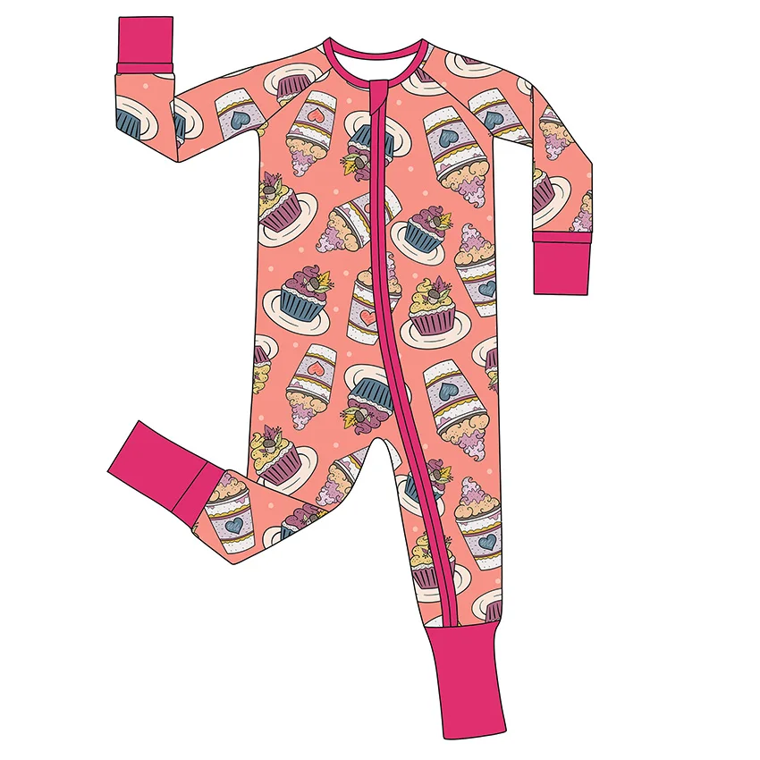 Wholesale Custom Printed Baby Pajamas Bamboo Spandex Fabric for Kids Clothes - Image 2