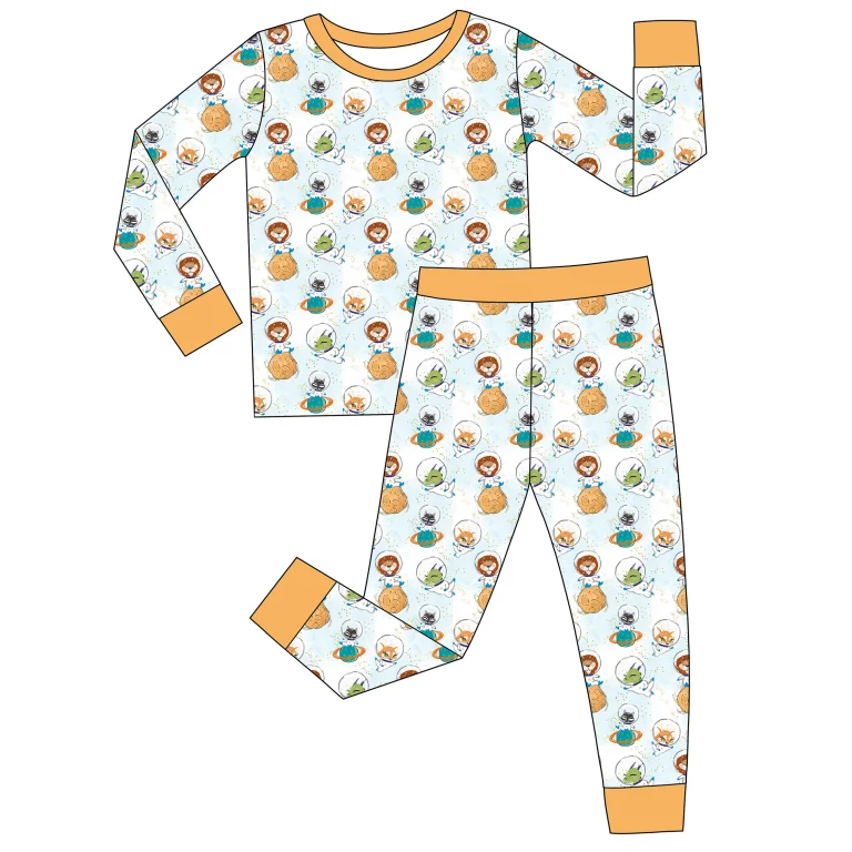Oeko-Tex Standard100 Fsc Certified Oem Odm Custom Printed Bamboo Baby Pajamas Tencel Modal